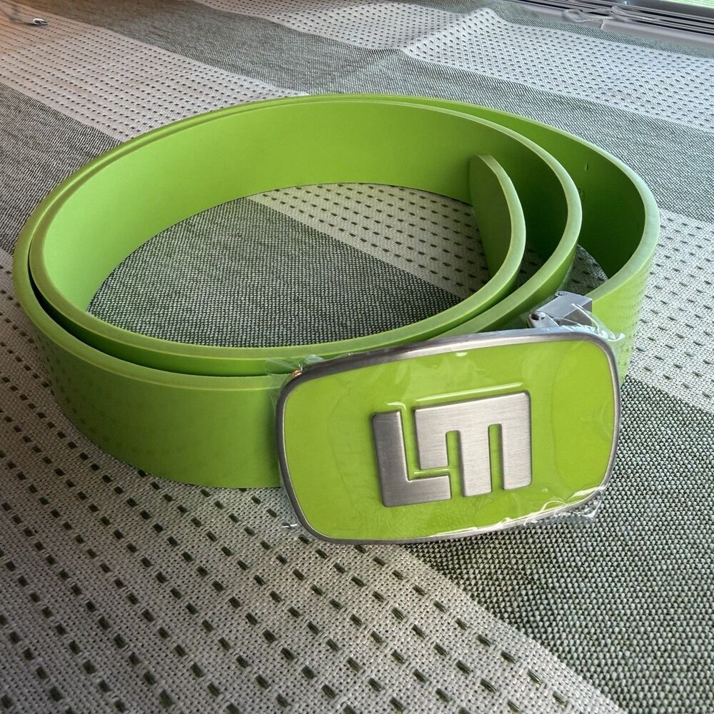 LoudMouth Golf Belt With Buckle Lime Green Patent Leather NEW Men’s 32 - 42